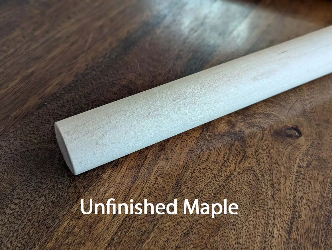 Hand-Turned Sugar Maple Rolling Pin – 17-Inch, Finished or Unfinished Options - Image 4