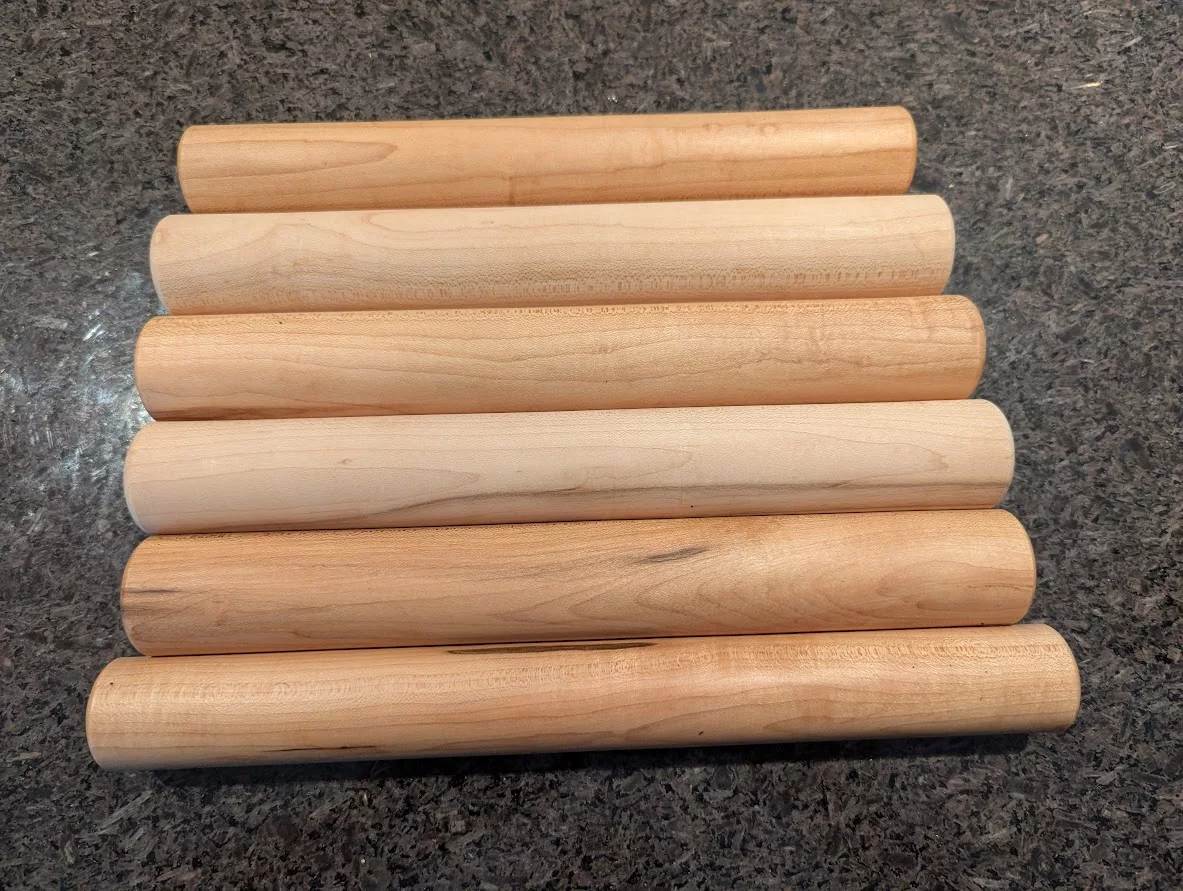 10" Mini Maple Rolling Pin – Solid Wood Handleless Rolling Pin for Pastry, Tortillas & Clay Work