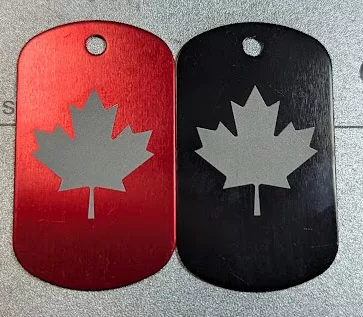 Personalized Set of 4 Canadian Maple Leaf Aluminum Luggage Tags – Durable & Custom Engraved - Image 5